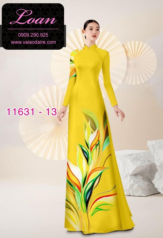 Vải áo dài hoa 3D