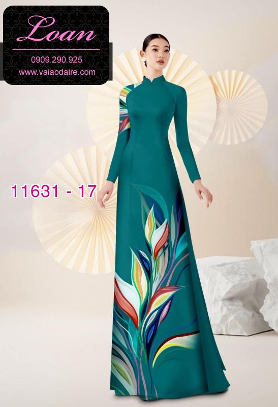 Vải áo dài hoa 3D