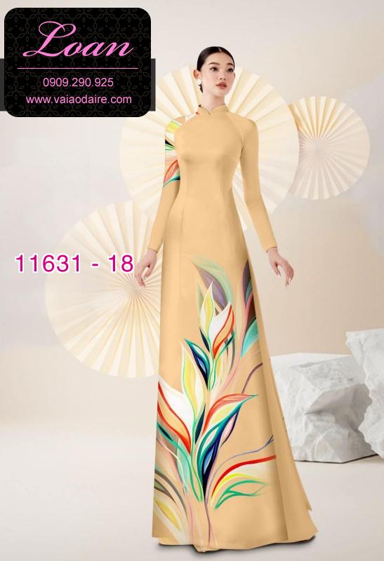 Vải áo dài hoa 3D