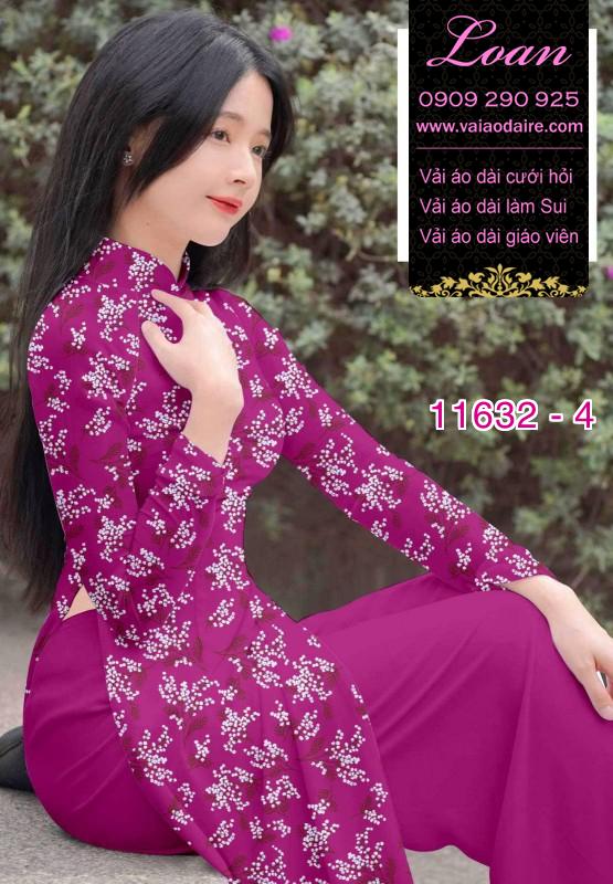 Vải áo dài hoa nhí Vải áo dài hoa nhí