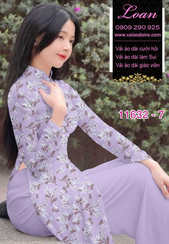 Vải áo dài hoa nhí Vải áo dài hoa nhí