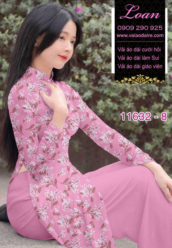 Vải áo dài hoa nhí Vải áo dài hoa nhí