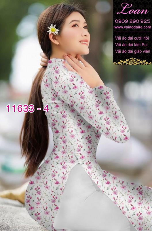 Vải áo dài hoa nhí Vải áo dài hoa nhí