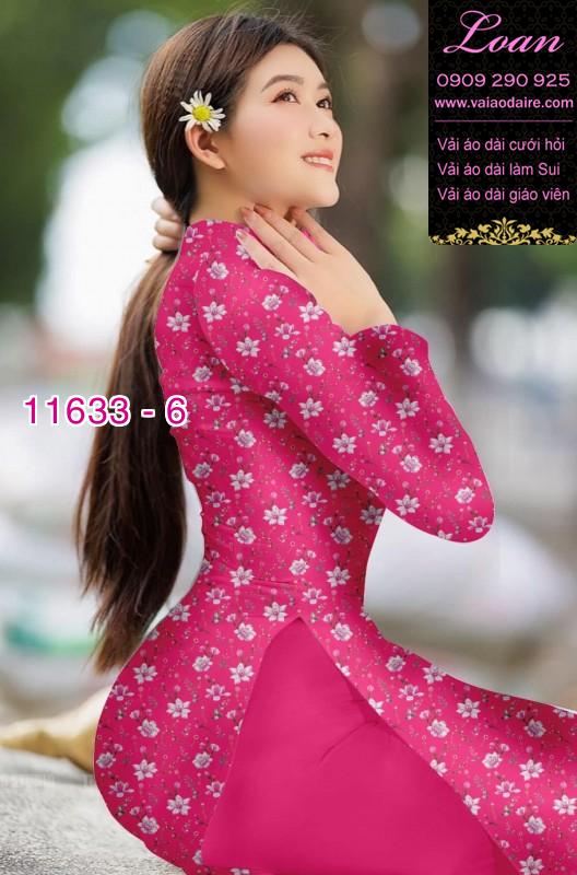 Vải áo dài hoa nhí Vải áo dài hoa nhí