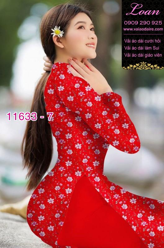 Vải áo dài hoa nhí Vải áo dài hoa nhí