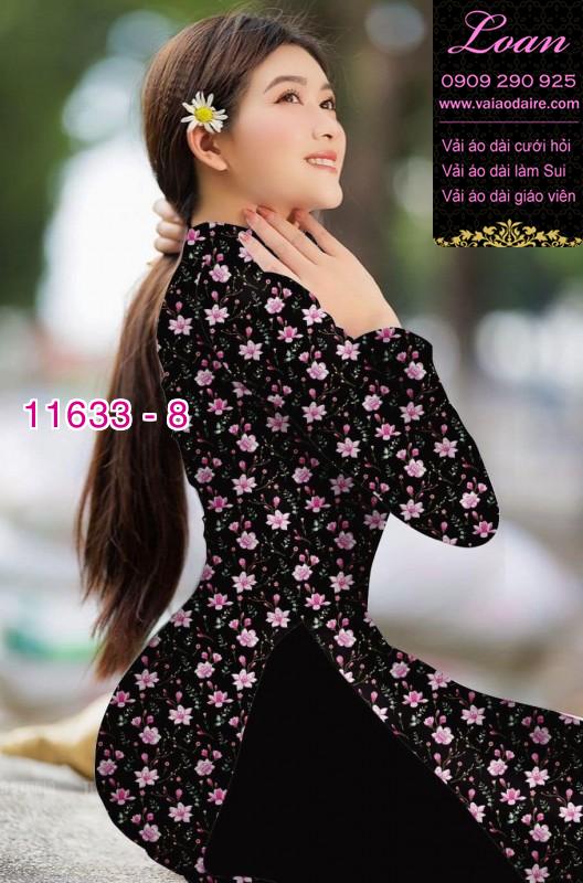Vải áo dài hoa nhí Vải áo dài hoa nhí