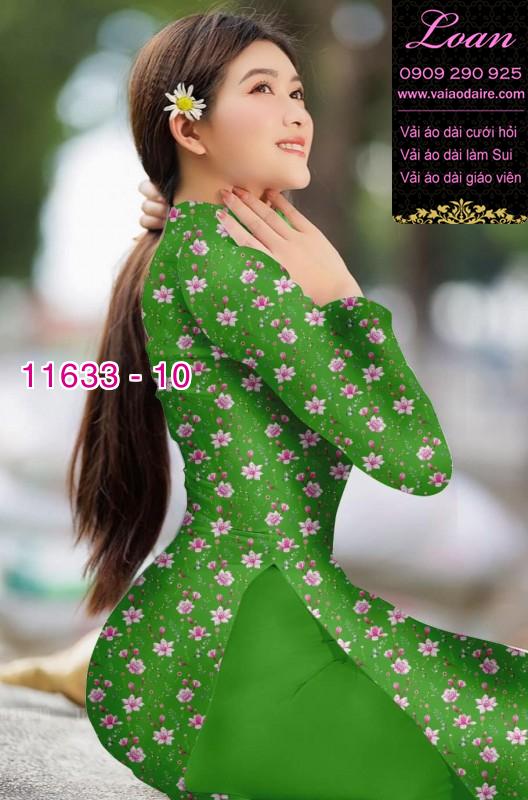 Vải áo dài hoa nhí Vải áo dài hoa nhí