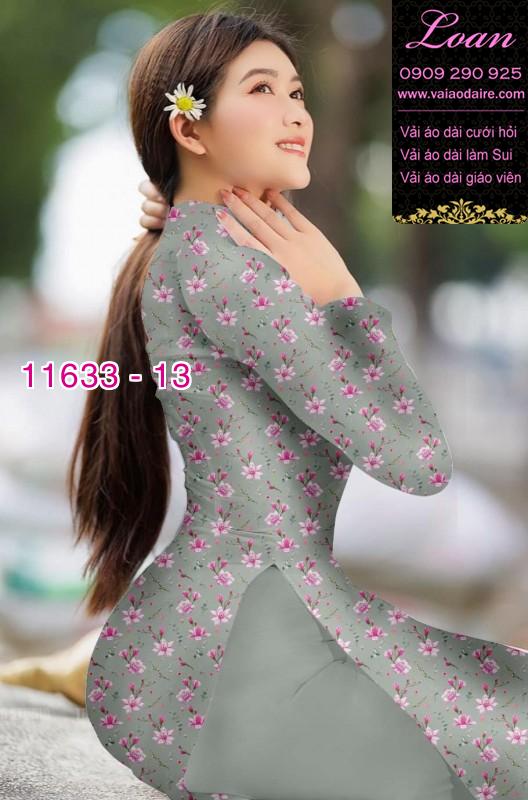 Vải áo dài hoa nhí Vải áo dài hoa nhí