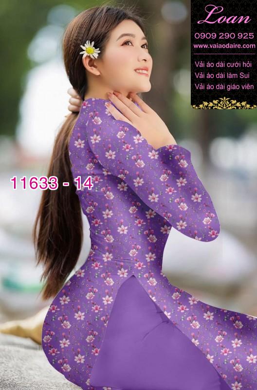 Vải áo dài hoa nhí Vải áo dài hoa nhí