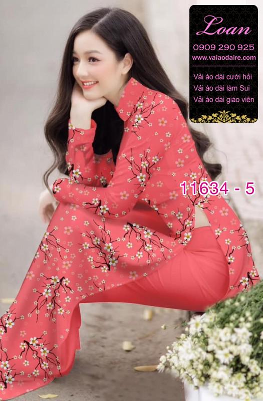 Vải áo dài hoa nhí