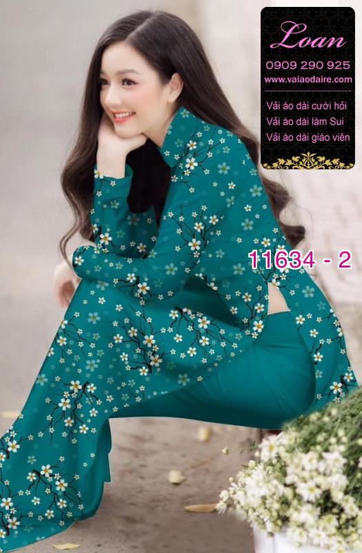 Vải áo dài hoa nhí