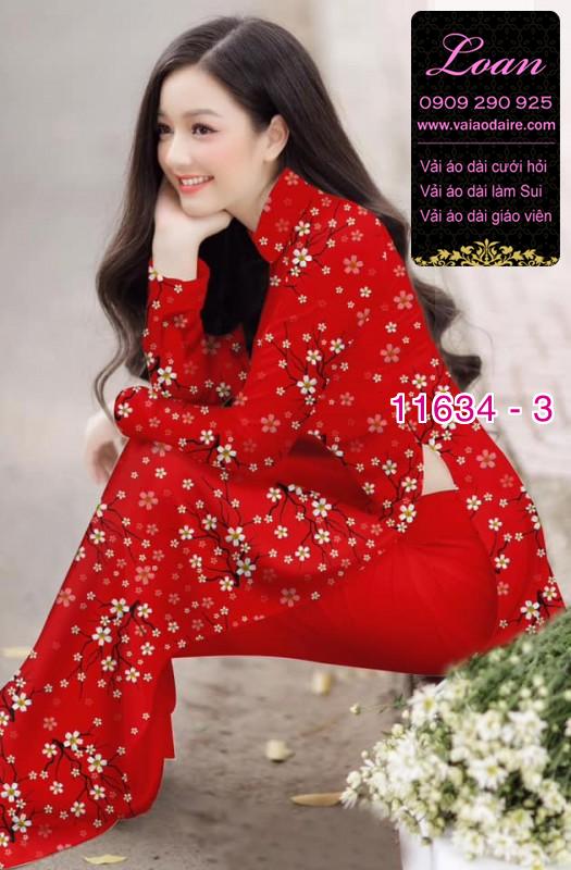 Vải áo dài hoa nhí