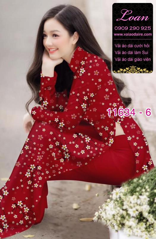 Vải áo dài hoa nhí