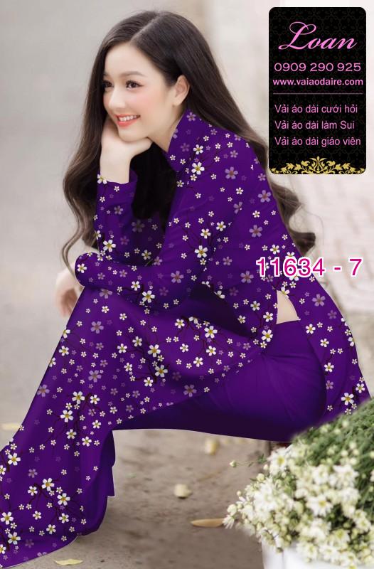 Vải áo dài hoa nhí