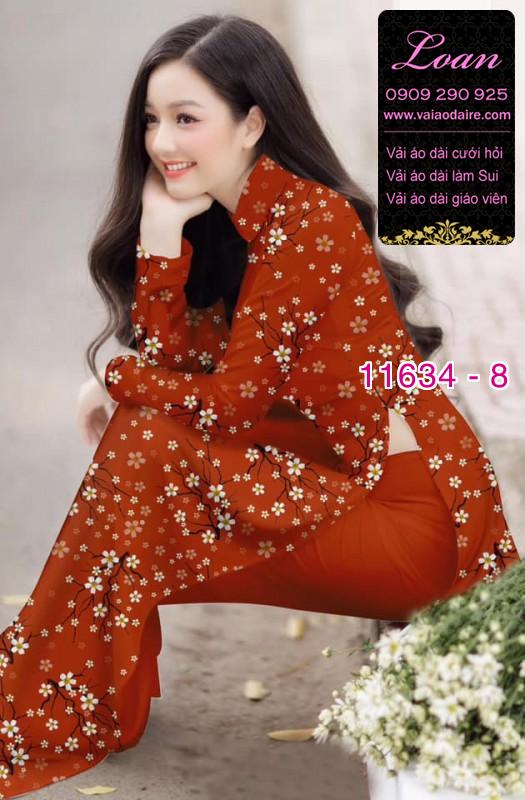 Vải áo dài hoa nhí