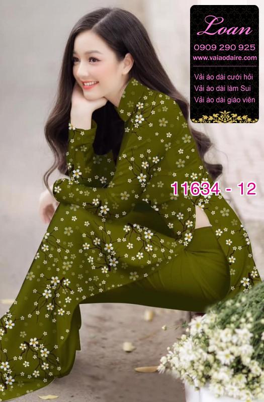 Vải áo dài hoa nhí