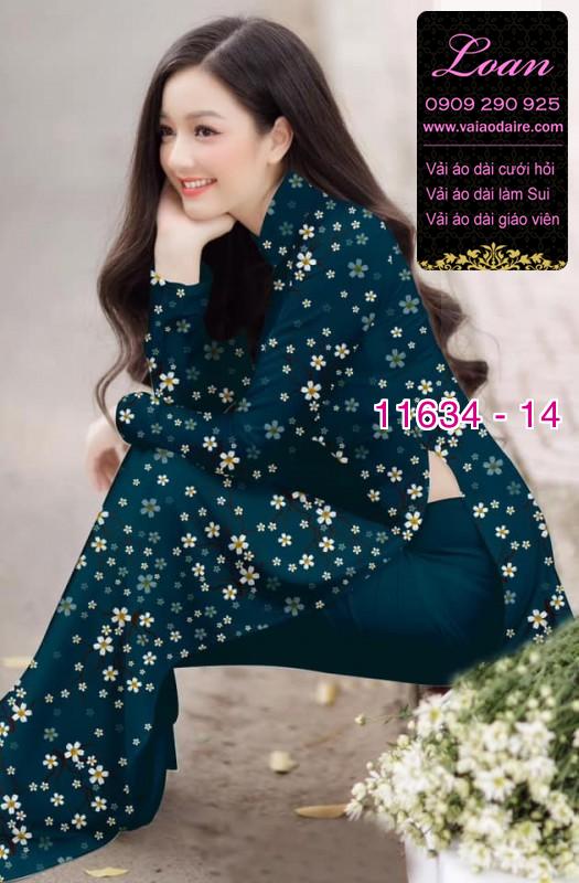 Vải áo dài hoa nhí