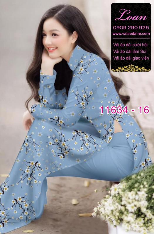 Vải áo dài hoa nhí
