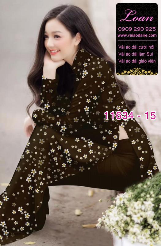Vải áo dài hoa nhí