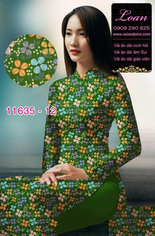 Vải áo dài hoa nhí Vải áo dài hoa nhí