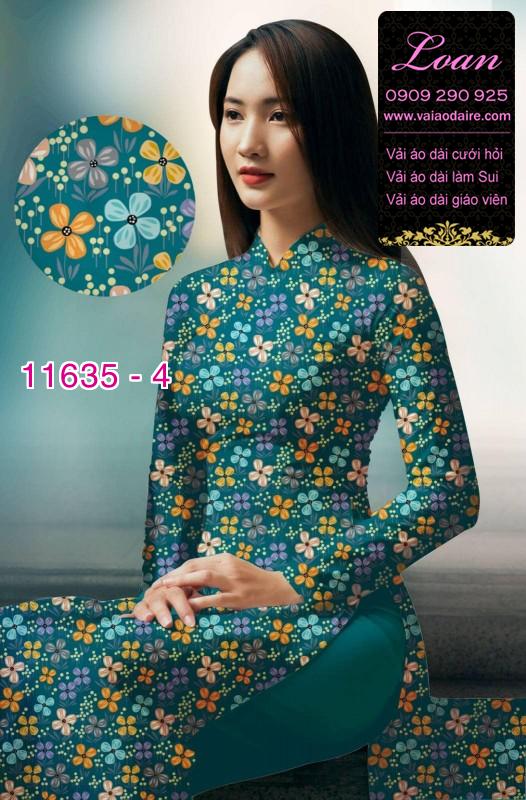 Vải áo dài hoa nhí Vải áo dài hoa nhí