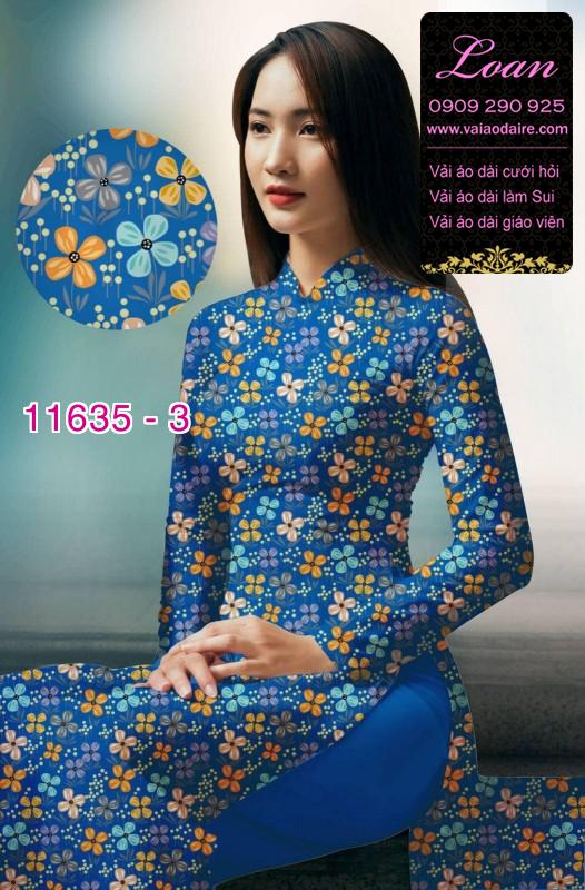 Vải áo dài hoa nhí Vải áo dài hoa nhí