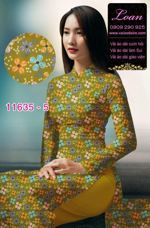 Vải áo dài hoa nhí Vải áo dài hoa nhí