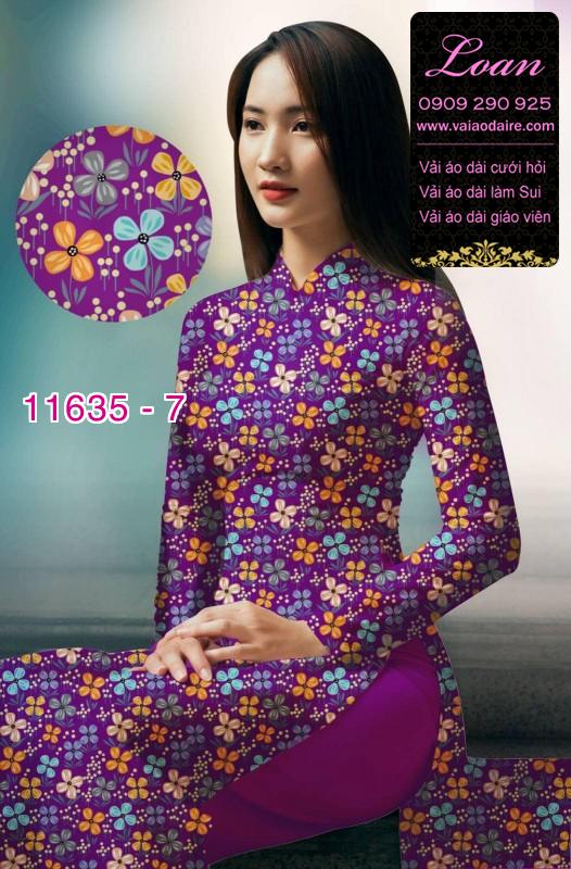 Vải áo dài hoa nhí Vải áo dài hoa nhí