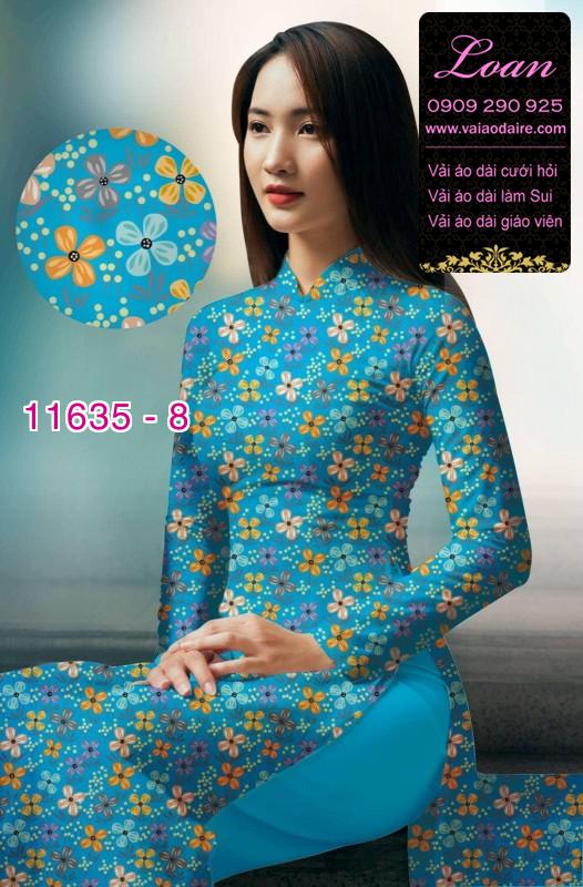 Vải áo dài hoa nhí Vải áo dài hoa nhí