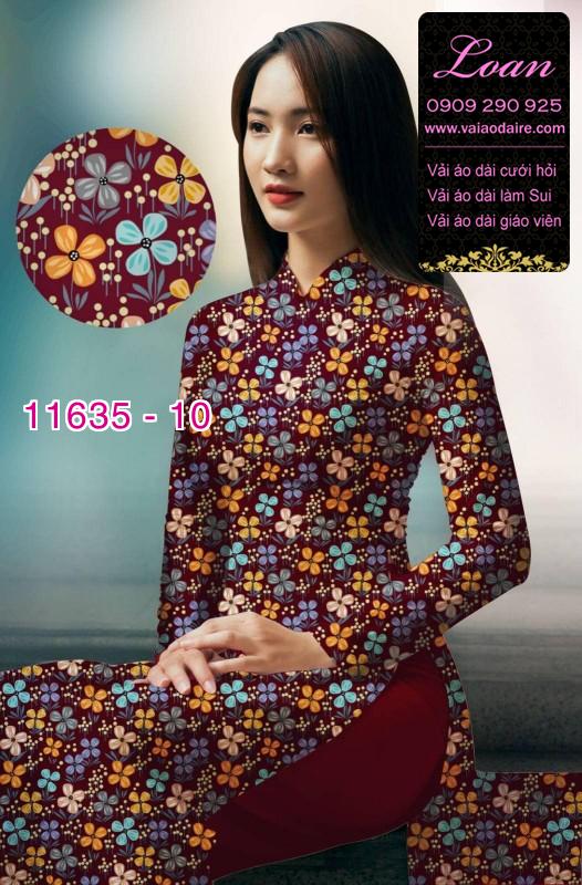 Vải áo dài hoa nhí Vải áo dài hoa nhí