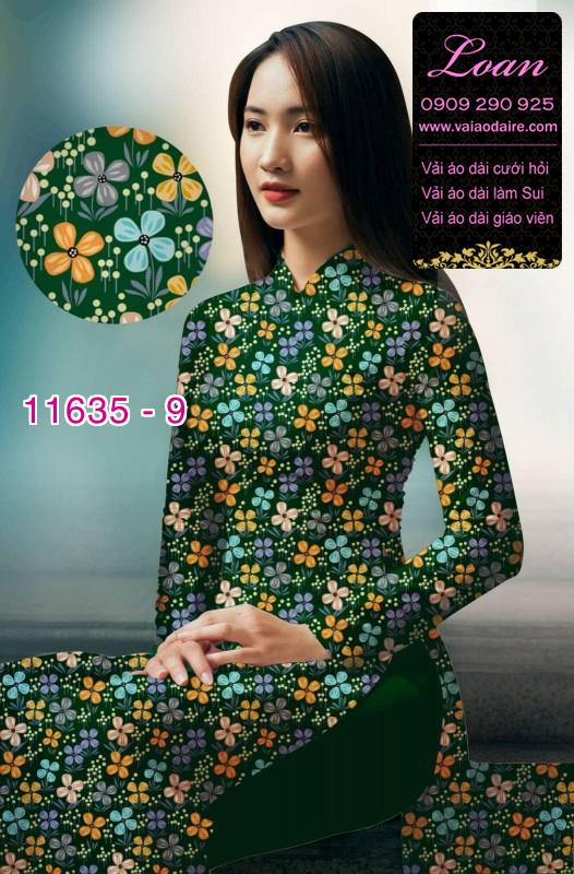Vải áo dài hoa nhí Vải áo dài hoa nhí