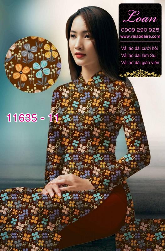 Vải áo dài hoa nhí Vải áo dài hoa nhí