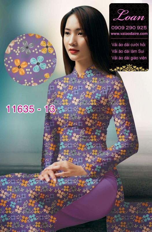 Vải áo dài hoa nhí Vải áo dài hoa nhí