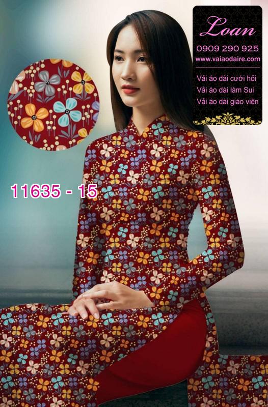 Vải áo dài hoa nhí Vải áo dài hoa nhí