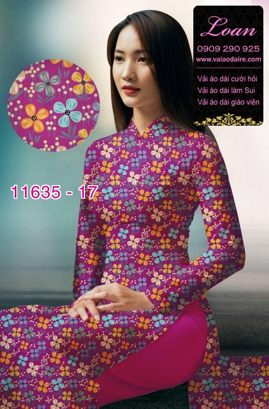 Vải áo dài hoa nhí Vải áo dài hoa nhí