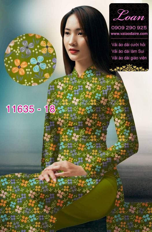 Vải áo dài hoa nhí Vải áo dài hoa nhí