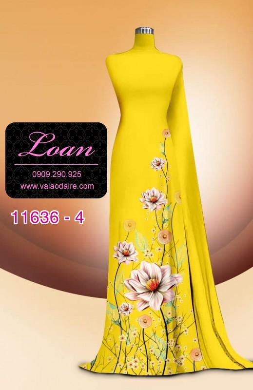 Vải áo dài hoa 3D