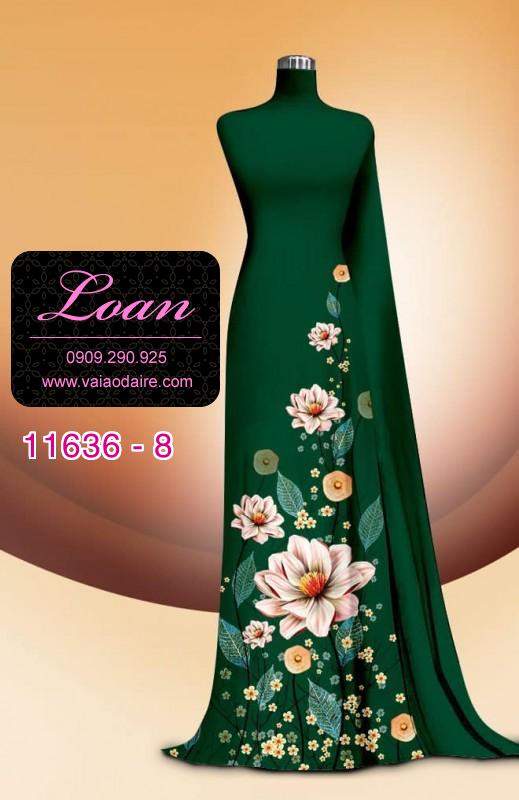 Vải áo dài hoa 3D