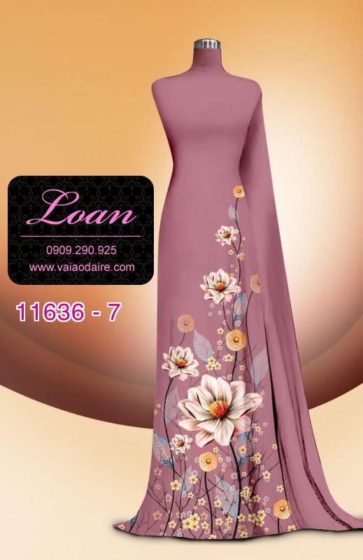 Vải áo dài hoa 3D