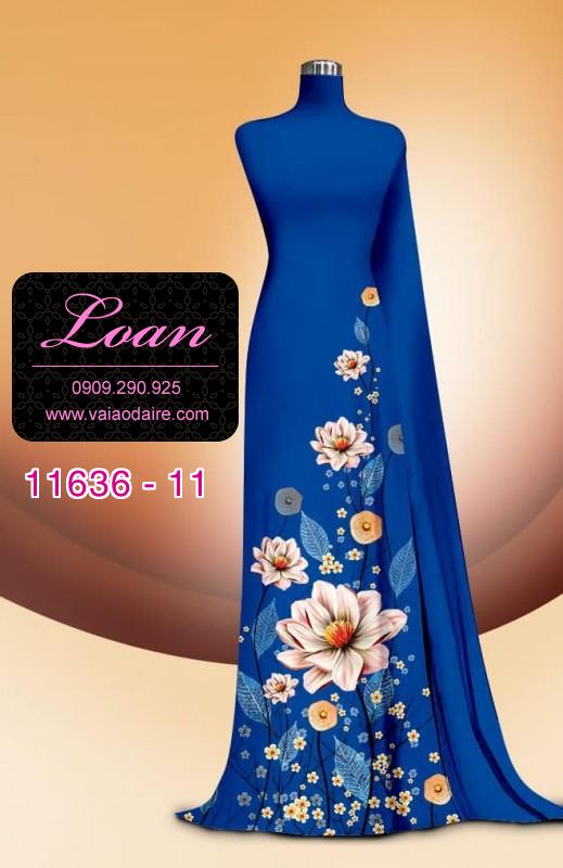 Vải áo dài hoa 3D