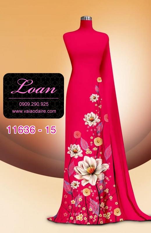 Vải áo dài hoa 3D