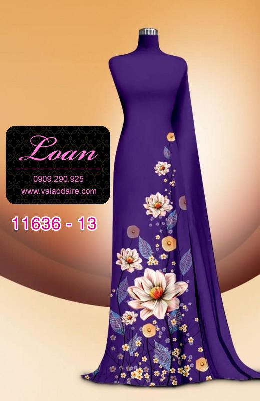 Vải áo dài hoa 3D