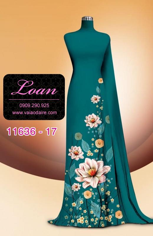 Vải áo dài hoa 3D