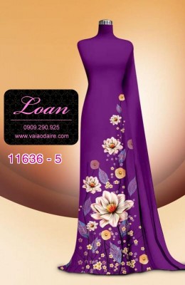 Vải áo dài hoa 3D-32443
