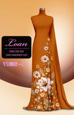 Vải áo dài hoa 3D-32443