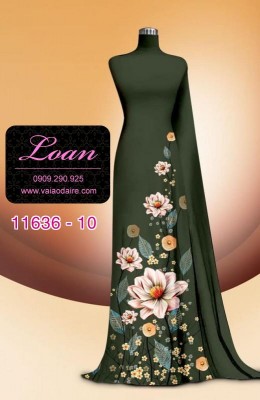 Vải áo dài hoa 3D-32443