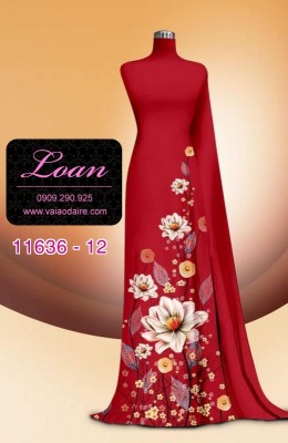 Vải áo dài hoa 3D-32443