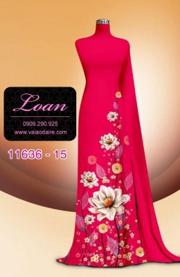 Vải áo dài hoa 3D-32443