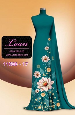 Vải áo dài hoa 3D-32443