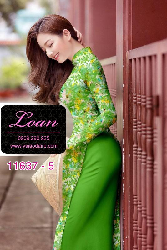 Vải áo dài hoa 3D
